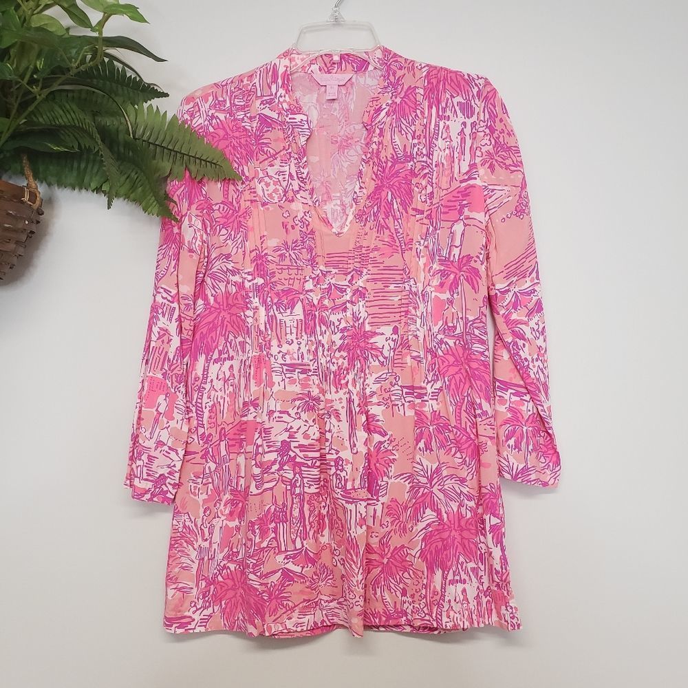 Lilly Pulitzer Sarasota Tunic in Paradise Rule Breakers Preppy Size XS